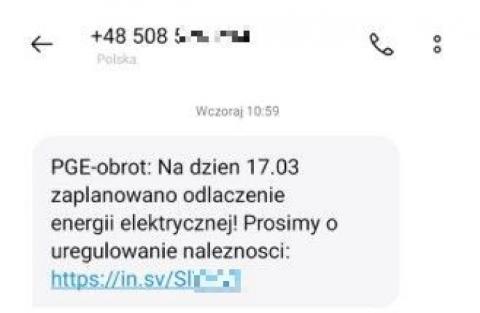 {Warmińsko-mazurscy policjanci ostrzegają przed fałszywymi sms-ami.}